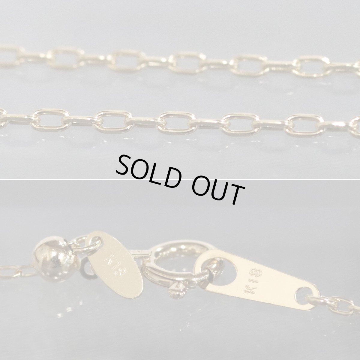 画像7: K18YG/PG/Pt900ダイヤモンドペンダント D0.35 3.8g AJ付45cm (7)