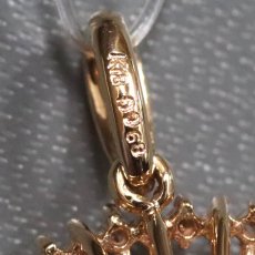 画像5: K18PGピンクシェルダイヤモンドペンダントトップ D0.68 5.5g (5)