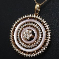 画像8: K18PGピンクシェルダイヤモンドペンダントトップ D0.68 5.5g (8)