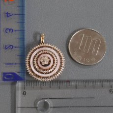 画像9: K18PGピンクシェルダイヤモンドペンダントトップ D0.68 5.5g (9)