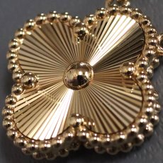 画像3: ヴァンクリーフ&アーペル ヴィンテージアルハンブラネックレス ギヨシェ 750YG 6.5g(VCARP4KL00)内外箱 保証書 (3)