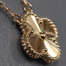 画像4: ヴァンクリーフ&アーペル ヴィンテージアルハンブラネックレス ギヨシェ 750YG 6.5g(VCARP4KL00)内外箱 保証書 (4)