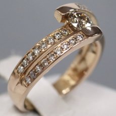 画像3: K18PGダイヤモンドリング ブラウンダイヤ0.313 D0.25 5.5g #9.5 (3)