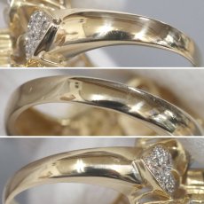 画像6: K18YG/WGサファイアダイヤモンドリング フラワーモチーフ S0.95 D0.45 11.0g #13.5 (6)