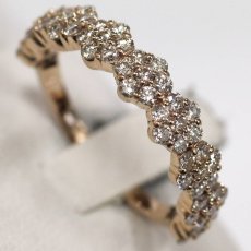 画像4: K18PGダイヤモンドリング フラワーモチーフ D1.04 3.9g #13 (4)