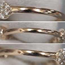 画像6: K18PGダイヤモンドリング フラワーモチーフ D1.04 3.9g #13 (6)