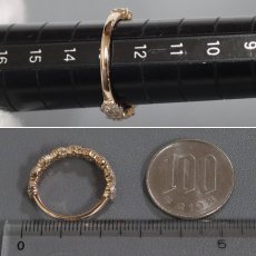 画像8: K18PGダイヤモンドリング フラワーモチーフ D1.04 3.9g #13 (8)