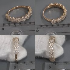 画像9: K18PGダイヤモンドリング フラワーモチーフ D1.04 3.9g #13 (9)