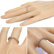 画像10: K18PGダイヤモンドリング ハーフエタニティ D1.19 2.8g #17 (10)