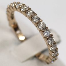 画像4: K18PGダイヤモンドリング ハーフエタニティ D1.19 2.8g #17 (4)