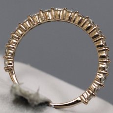 画像5: K18PGダイヤモンドリング ハーフエタニティ D1.19 2.8g #17 (5)