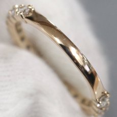 画像6: K18PGダイヤモンドリング ハーフエタニティ D1.19 2.8g #17 (6)