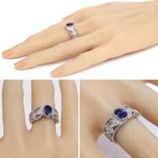 画像10: Pt900サファイアダイヤモンドリング S2.17 D0.33 11.8g #15 (10)