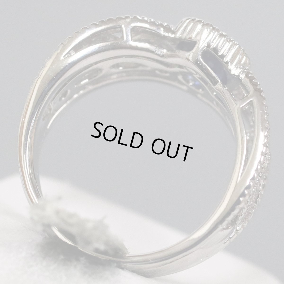 画像5: Pt900サファイアダイヤモンドリング S2.17 D0.33 11.8g #15 (5)