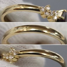 画像6: K18ロードライトガーネットダイヤモンドリング D0.25 4.9g #11 ソーティング (6)