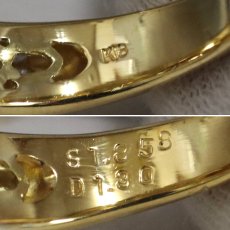 画像7: K18ゴールデンサファイアダイヤモンドリング GS1.858 D1.30 7.6g #12 ソーティング (7)