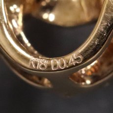 画像5: K18PGダイヤモンドペンダント フラワーモチーフ D0.45 4.0g AJ付45cm (5)