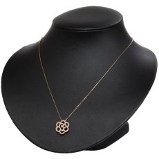 画像6: K18PGダイヤモンドペンダント フラワーモチーフ D0.45 4.0g AJ付45cm (6)