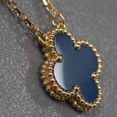 画像3: ヴァンクリーフ&アーペル ヴィンテージアルハンブラネックレス ブルーアゲート 750YG 5.1g(VCARP9SY00)内外箱 保証書 (3)