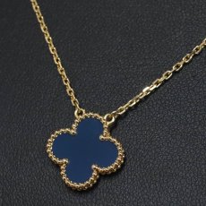 画像5: ヴァンクリーフ&アーペル ヴィンテージアルハンブラネックレス ブルーアゲート 750YG 5.1g(VCARP9SY00)内外箱 保証書 (5)