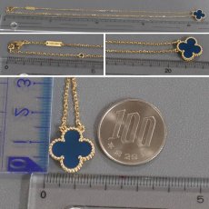 画像8: ヴァンクリーフ&アーペル ヴィンテージアルハンブラネックレス ブルーアゲート 750YG 5.1g(VCARP9SY00)内外箱 保証書 (8)