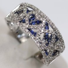 画像4: 750サファイアダイヤモンドリング ハートモチーフ S0.63 D0.30 4.7g #16 (4)