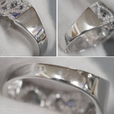 画像6: 750サファイアダイヤモンドリング ハートモチーフ S0.63 D0.30 4.7g #16 (6)