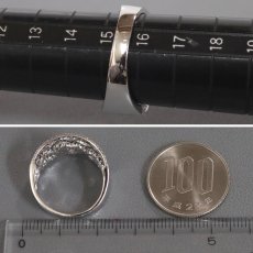 画像8: 750サファイアダイヤモンドリング ハートモチーフ S0.63 D0.30 4.7g #16 (8)