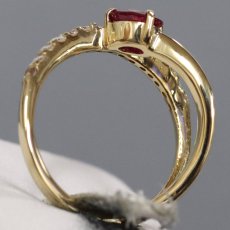 画像5: K18ルビーダイヤモンドリング R0.50 D0.30 4.0g #11.5 (5)