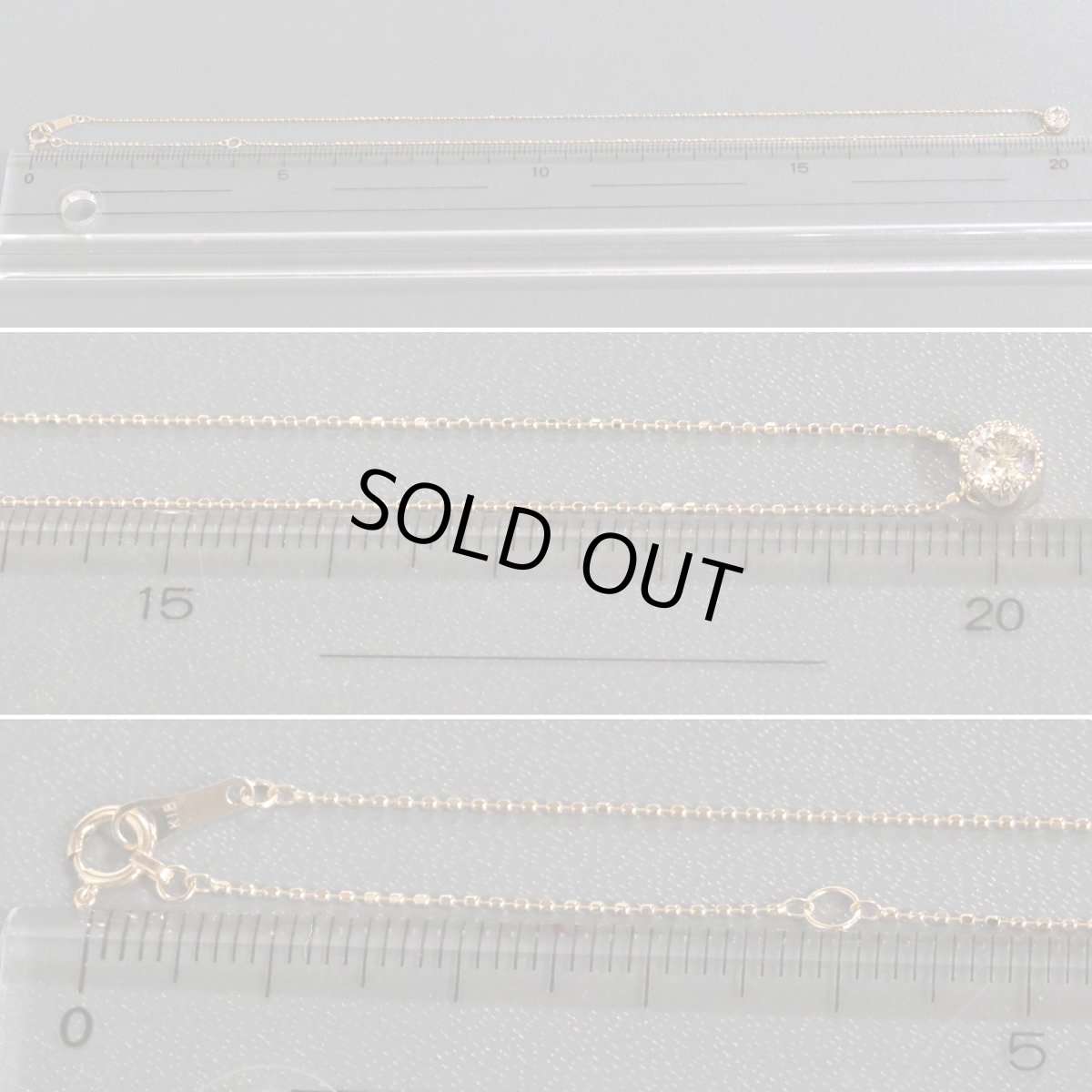 画像9: K18ダイヤモンドネックレス D0.31 1.5g 40cm (9)