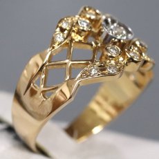 画像3: K18/Pt900ダイヤモンドリング D0.23 4.4g #11.5 (3)