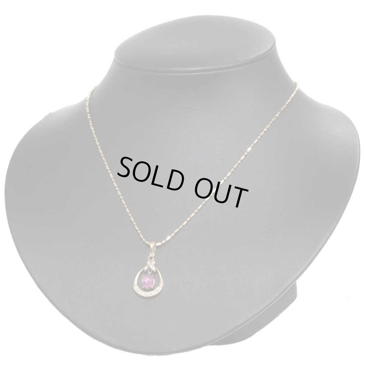 画像6: K18ピンクスターサファイアダイヤモンドペンダント PS1.67 D0.21 6.0g 41cm ソーティング (6)