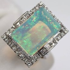 画像4: Pt900オパールダイヤモンドリング O6.62 D0.83 12.1g #9 ソーティング (4)