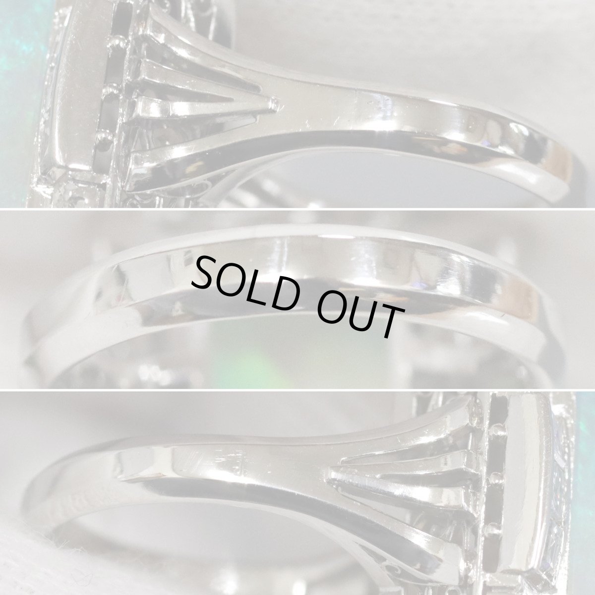 画像6: Pt900オパールダイヤモンドリング O6.62 D0.83 12.1g #9 ソーティング (6)