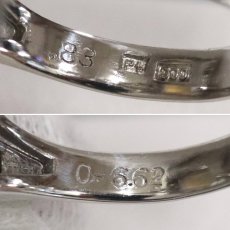 画像7: Pt900オパールダイヤモンドリング O6.62 D0.83 12.1g #9 ソーティング (7)