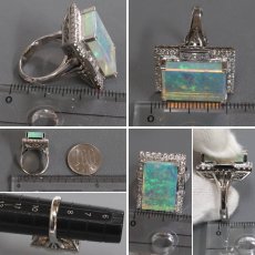 画像8: Pt900オパールダイヤモンドリング O6.62 D0.83 12.1g #9 ソーティング (8)