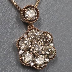 画像1: K18PGダイヤモンドペンダント D2.00 4.4g AJ付44cm (1)