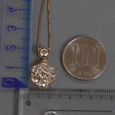 画像10: K18PGダイヤモンドペンダント D2.00 4.4g AJ付44cm (10)