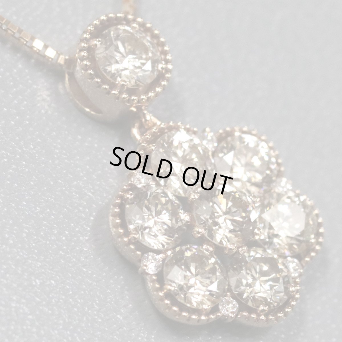 画像2: K18PGダイヤモンドペンダント D2.00 4.4g AJ付44cm (2)