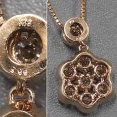 画像5: K18PGダイヤモンドペンダント D2.00 4.4g AJ付44cm (5)