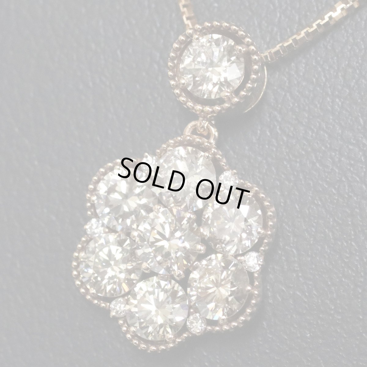 画像7: K18PGダイヤモンドペンダント D2.00 4.4g AJ付44cm (7)