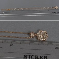 画像9: K18PGダイヤモンドペンダント D2.00 4.4g AJ付44cm (9)