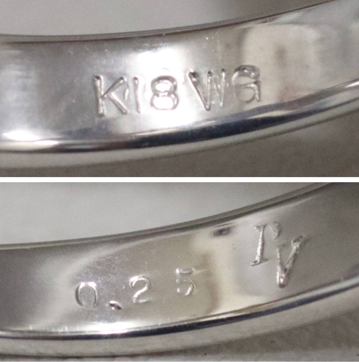 画像7: ポンテヴェキオ K18WGダイヤモンドリング フラワーモチーフ D0.25 4.1g #14.5 (7)