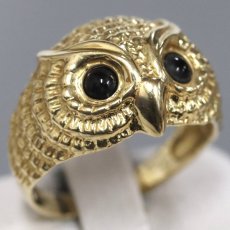 画像1: K18リング フクロウモチーフ 4.6g #11.5 (1)