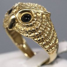 画像2: K18リング フクロウモチーフ 4.6g #11.5 (2)
