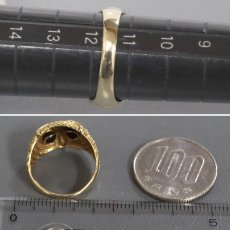 画像8: K18リング フクロウモチーフ 4.6g #11.5 (8)