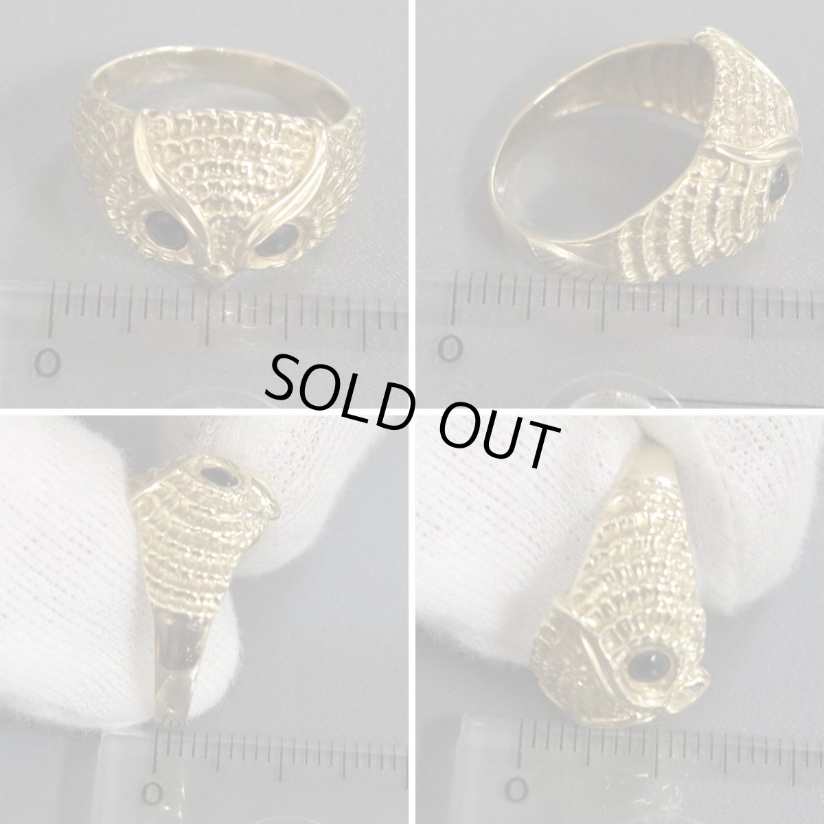 画像9: K18リング フクロウモチーフ 4.6g #11.5 (9)