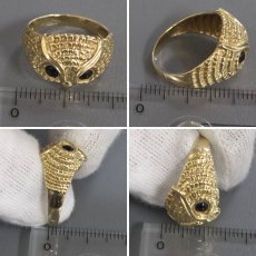 画像9: K18リング フクロウモチーフ 4.6g #11.5 (9)