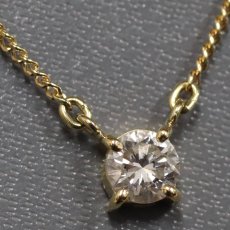 画像1: K18ダイヤモンドネックレス D0.28 2.1g 40cm (1)