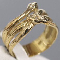 画像1: K18リング 蛇モチーフ 4.0g #12 (1)